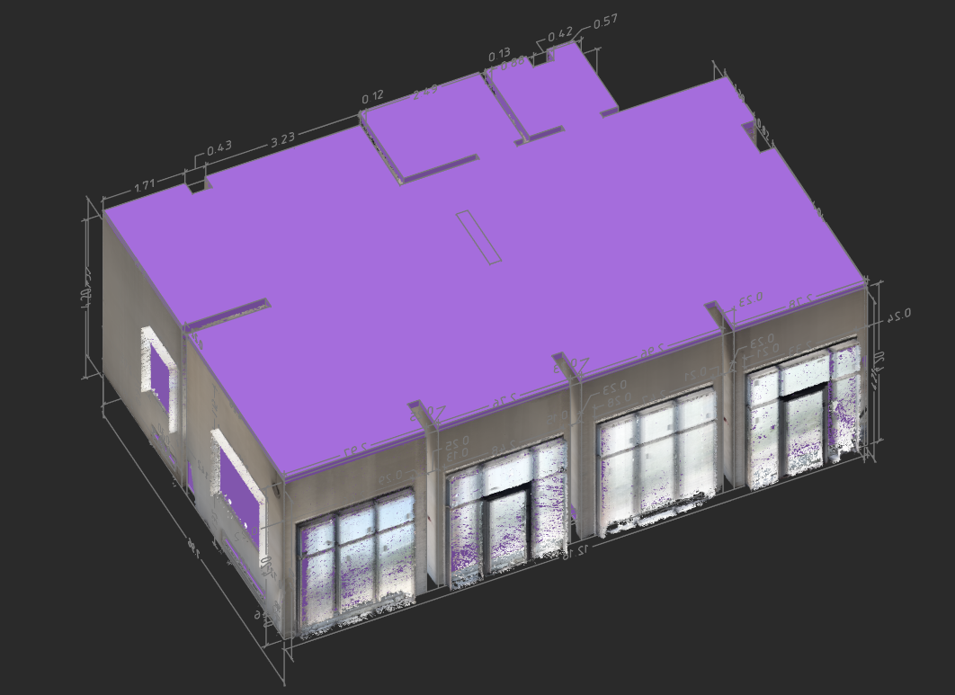 Облако точек, 3D-модель и размеры